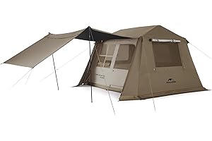 Naturehike Village Instant Tent, 4 Person 8 Person Camping Tent with Full Rainfly, Waterproof Large Cabin Tents for Car Camping