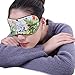Amint Super Smooth Colorfast Silk Sleep Mask Eye Mask for Sleeping with Soundproof Ear Plugs Green,7.9″*3.5″thumb 4