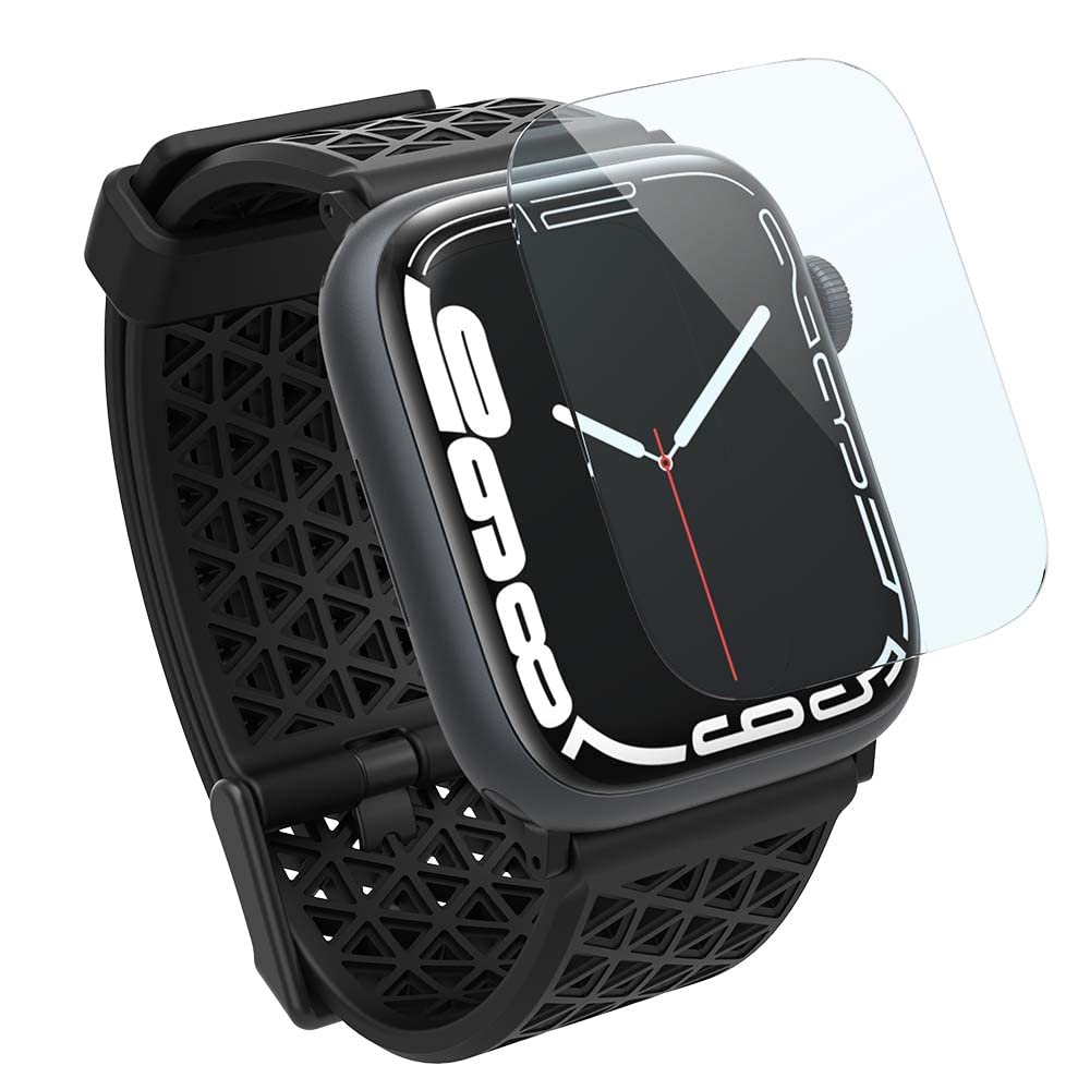 Catalyst Screen Protector Designed for Apple Watch Series 9/8/7 45 mm, Shatter & Scratch Resistant, Fingerprint Resistant, Ultra Thin, Compatible Active Defense Cases