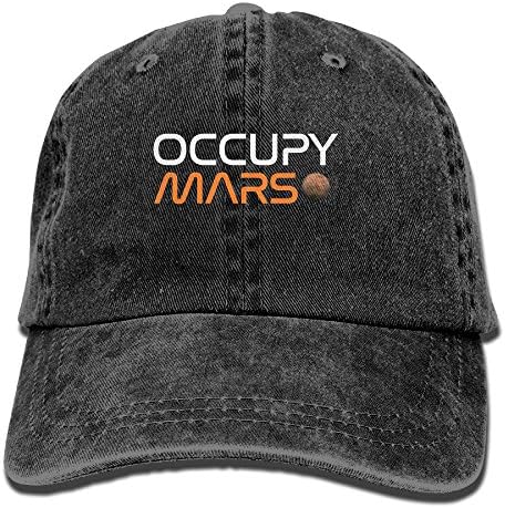 Occupy Mars Plain Adjustable Cowboy Cap Denim Hat for Women and Men