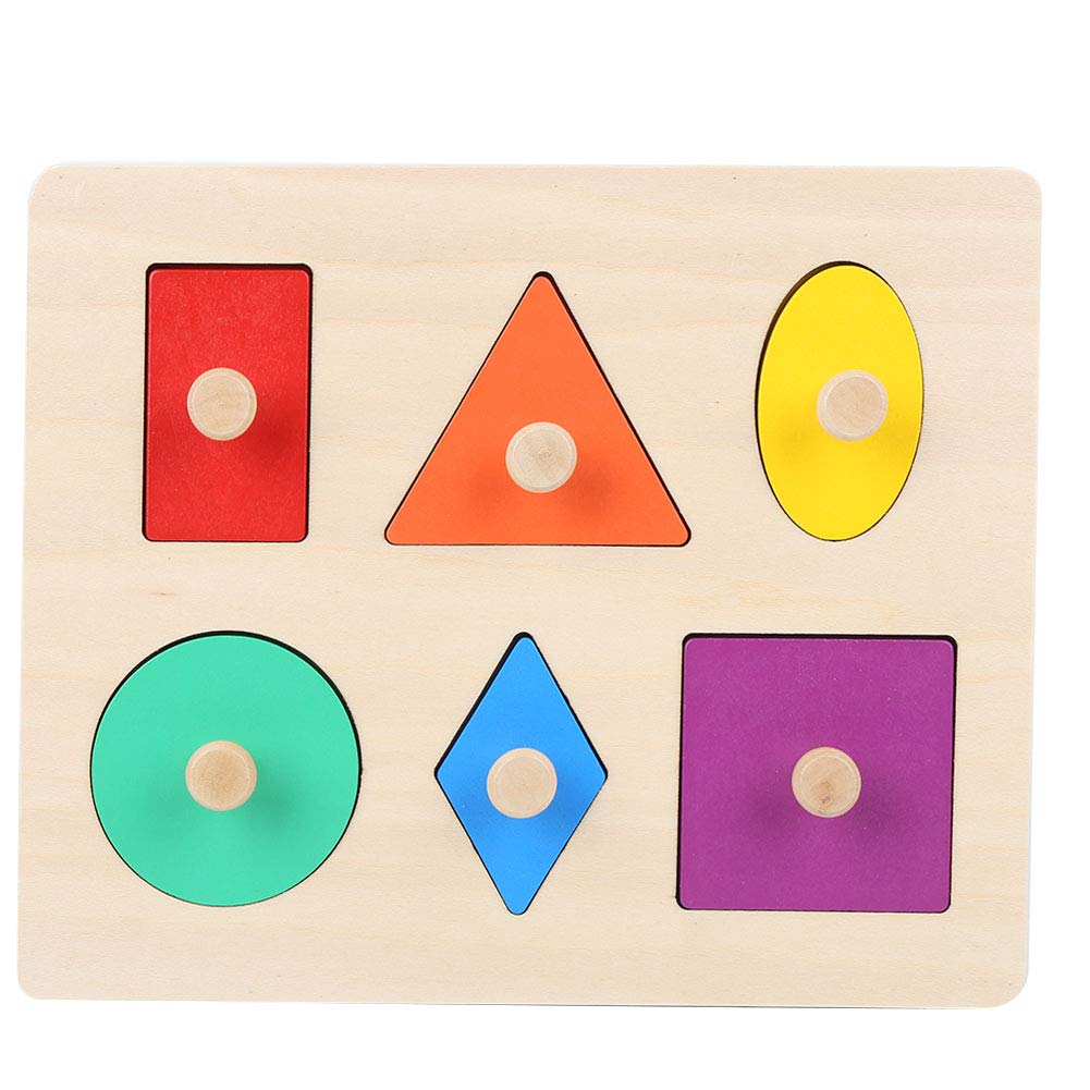 Sorter Puzzle, Wooden Multiple Multiple Shape Puzzle Geometric Shape Matching Color Shape Sorter Montessori Toys for Baby Toy Learning Eonal
