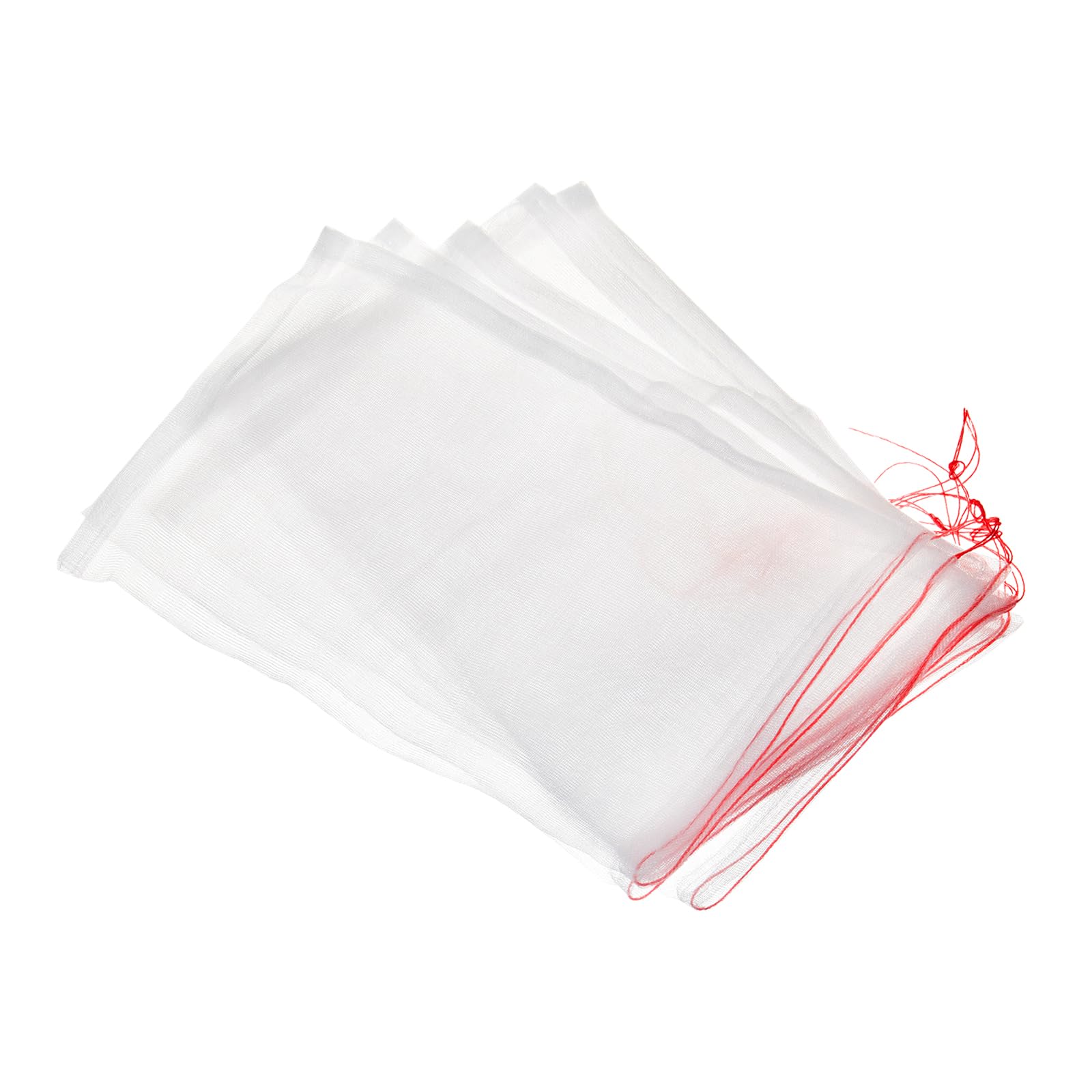 PATIKIL Aquarium Filter Media Bags 30x20cm 10 Pack Fish Tank Mesh Bags with Drawstrings White