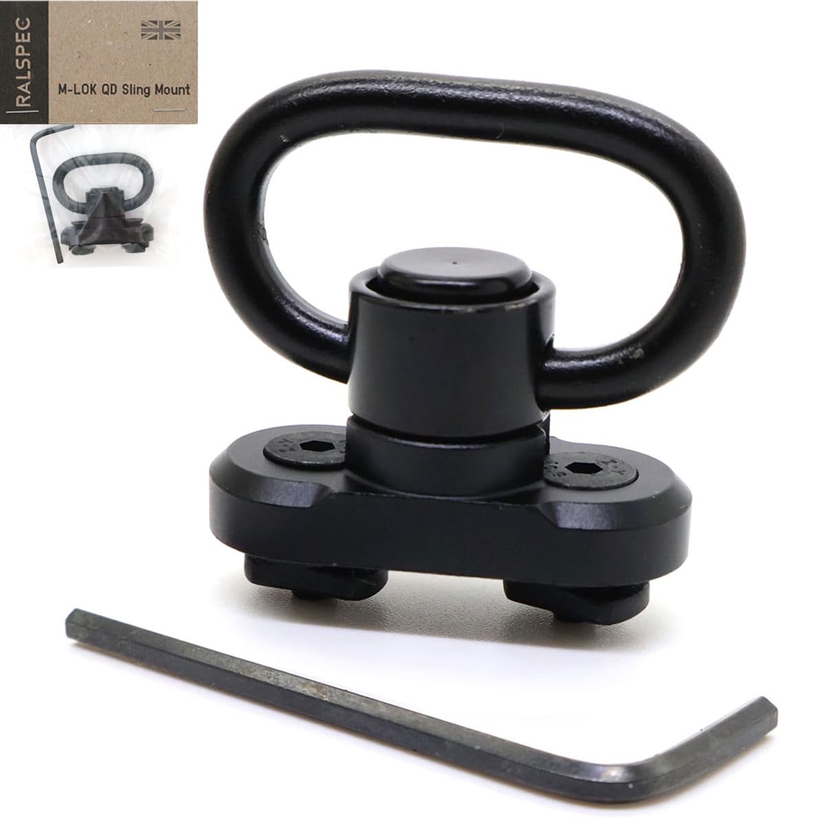 RALSPEC MLOK Handguard QD Rifle Sling Swivel Mount Adapter Quick Detach Release Point Rifle Gun Airsoft Attachment MLOK MLOCK (Sling Mount with Oval Swivel)