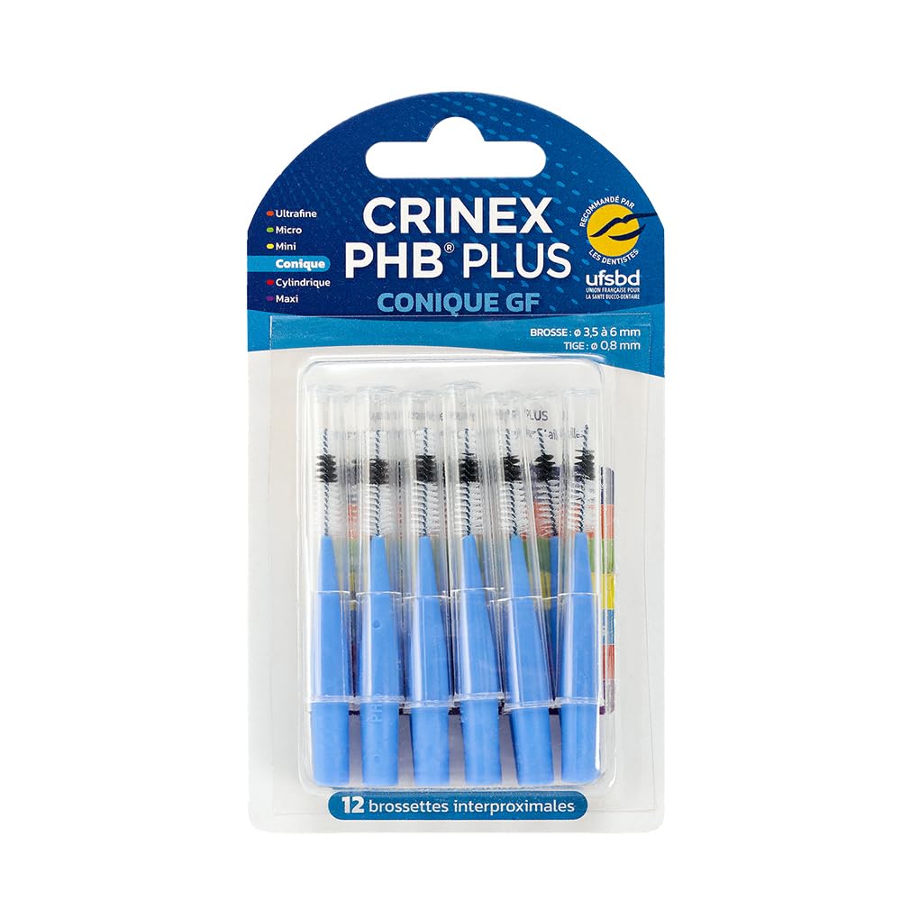 CRINEX - Phb Plus Conical Gf - Toothbrush - Tynex Fibres - Blue - 12 Brushes per Unit