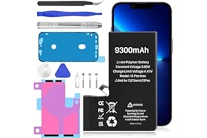BOANV 9300mAh Replacement Battery for iPhone 13 Pro Max, Upgrade Extra High Capacity Replacement Battery for iPhone 13 Pro Max（A2643 A2484 A2641 A2644 A2645） with Replacement Tool Kit