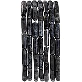 Natural Black Spectrolite Cylinder Tube Beads 4x13mm 38cm/str Loose Semi Gemstone Stone Beads for Making Bracelets Necklace Earrings