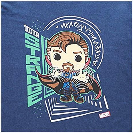 Doctor Strange Love Marvel POP Tees! Large Tee T-Shirt Men's Navy (Medium)