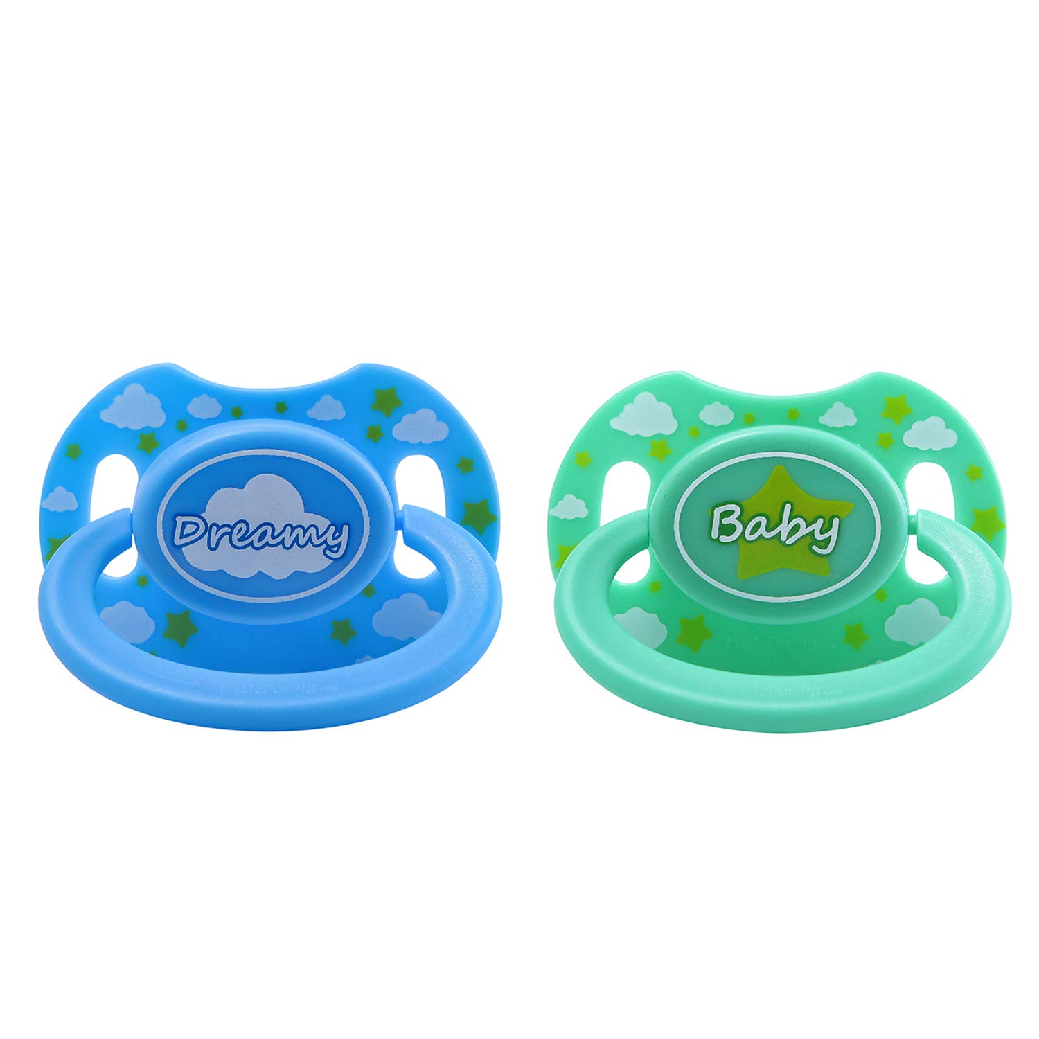 LittleForBig Generation-II Pacifier Printed Set-Blue Dreamy and Green Baby
