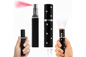 Disguised MagiUSA Tazer Pepper Spray Combo for Women, Stun Gun Self Defense Keychain with LED Flashlight, Compact Rechargeable Personal Protection Security Tool Gift