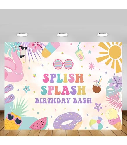 Sensfun Sommer Pool Party Hintergrund-Banner - 210x150 Cm, Vinyl, Mit Schwimm-Motiven Für Foto-Booth & Deko