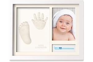 KeaBabies Baby Footprint Kit - Newborn Hand and Footprint Keepsake Frame, Nursery Picture Frame, Personalized New Mom Gifts &