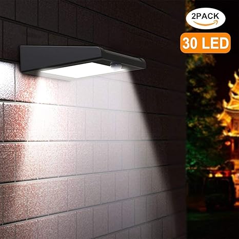 Solarleuchten Fur Aussen 2 Stuck Avaspot 30 Led Solarlampen Mit Bewegungsmelder Drahtlosen Wasserdichten Solar Wandleuchte Solarlampe Fur Garten Auffahrt Innenhof Hof Flur Veranda Amazon De Beleuchtung