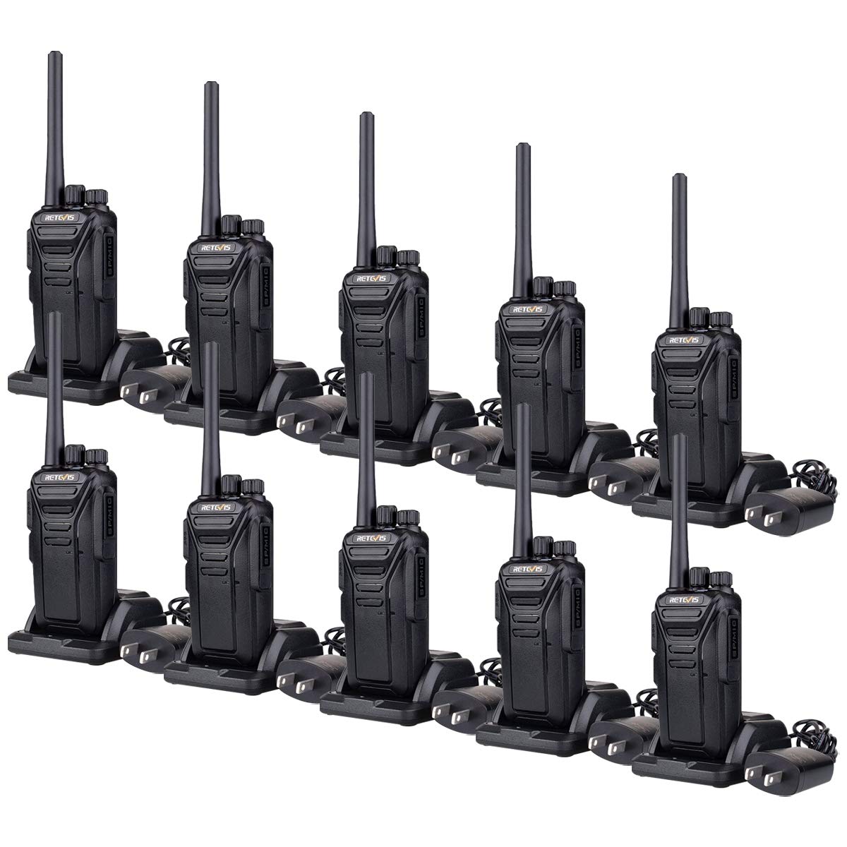 Talkies-walkies Retevis RT27 - PMR446 Sans Licence, 16 Canaux, VOX, Rechargeable USB, Pack De 5 (noir)