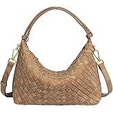 Suede Woven Tote Bag Shoulder Purse for Women Faux Suede Crossbody Handbag Clutch Woven Hobo Bag Satchel Slouchy Handbag 2025
