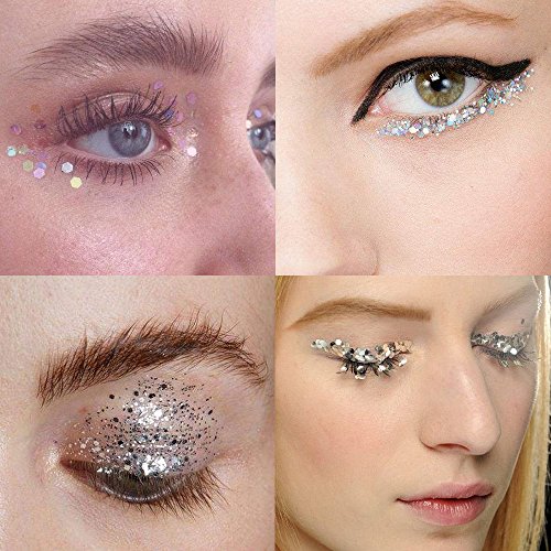 TKOnline 12pcs Colorful Mixed Paillette Nail Glitter Body Glitter Slime Supplies Glitter Powder Sequins for Face Nail Hair Eyes or Lips, DIY for Art Projects - Thumbnail 4