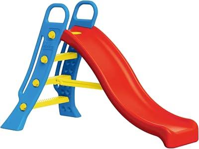 Dolu Big Garden Slide With Water Feature 2-6 Years Blue Ladder Red Slope