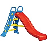 DOLU Big Water Slide - Colorful Plastic Outdoor Water Slide, Attach to Garden Hose for Water Feature, Indoor Use Too, Kids and Toddlers Ages 2 and up