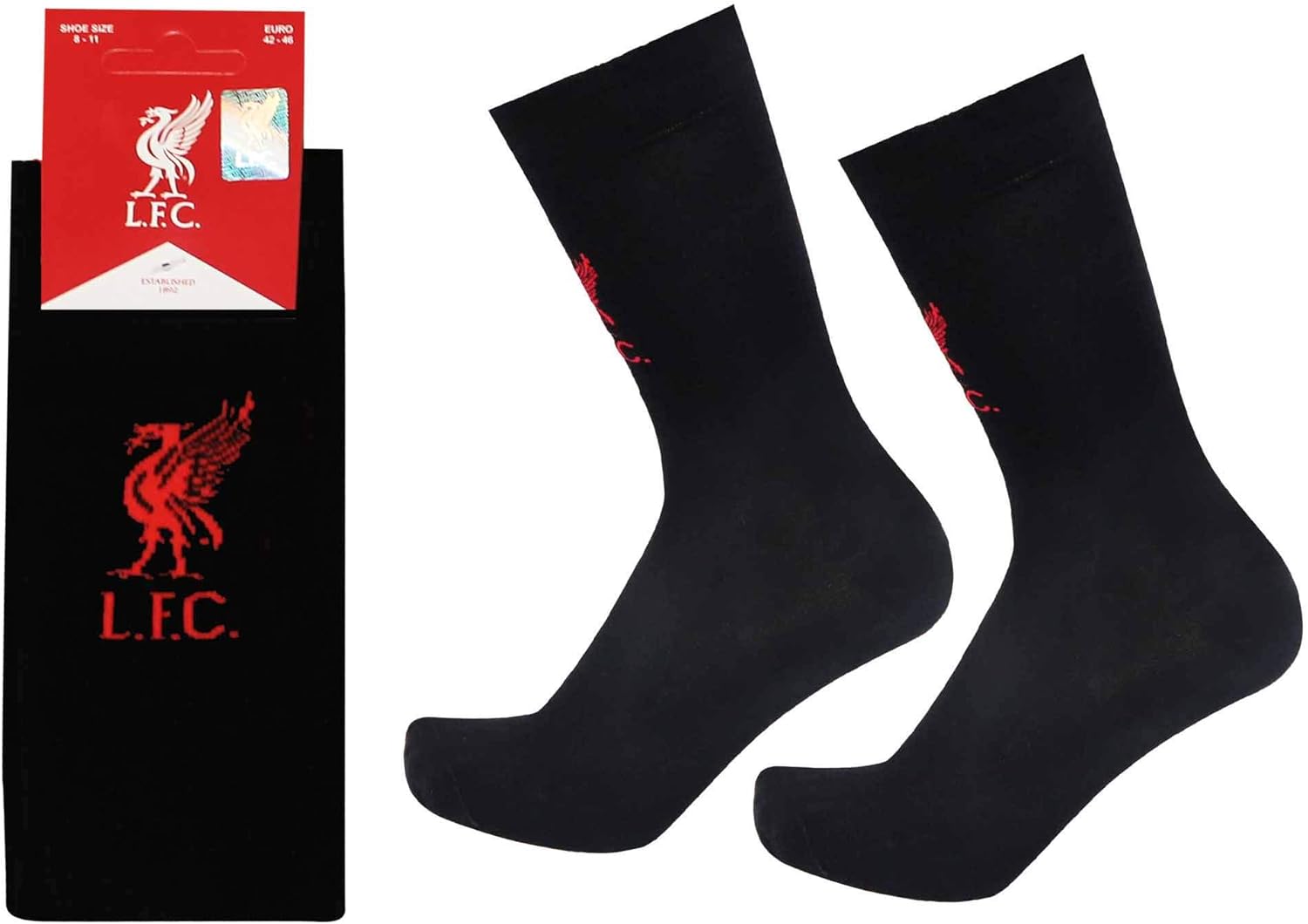Official Liverpool Football Crest Socks (Adults Size 811) Amazon.co