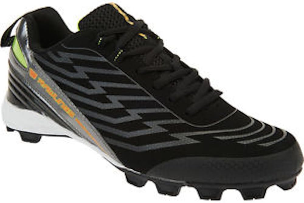 Black/Orange Rawlings Gator Low Youth Baseball Cleats 5Y Boys' Sports