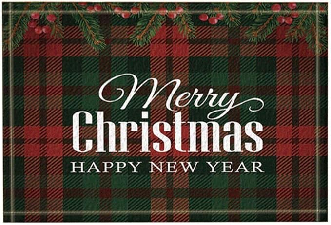 ZHWL6688 Grüne Kiefernnadeln, rote Früchte, grüner roter Karierter