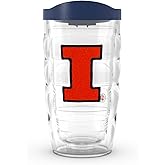 Tervis Illinois Fighting Illini - Primary Logo Made in USA Double Walled Insulated Tumbler Travel Cup Keeps Drinks Cold & Hot, 10oz Wavy, Classic