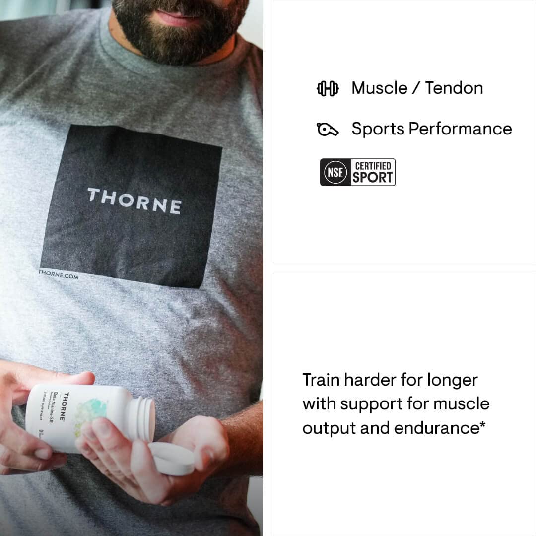 THORNE - Beta Alanine Sustained Release - Amino Acid Supplement for Muscle Output & Endurance* - NSF Certified for Sport - 120 Tablets - 60 Servings