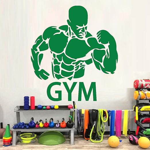 Guijiumai Muscle Men Gym Wall Sticker Extraible Wallpaper Diy