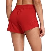 HeyNuts Agile Running Shorts for Women, High Waisted Athletic Shorts Lined Workout Shorts with Zipper Pocket 4"