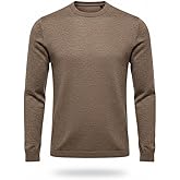 Arms of Andes AoA Men's Alpaca Wool Long Sleeve T-Shirt: 160 Ultralight | Brown/L