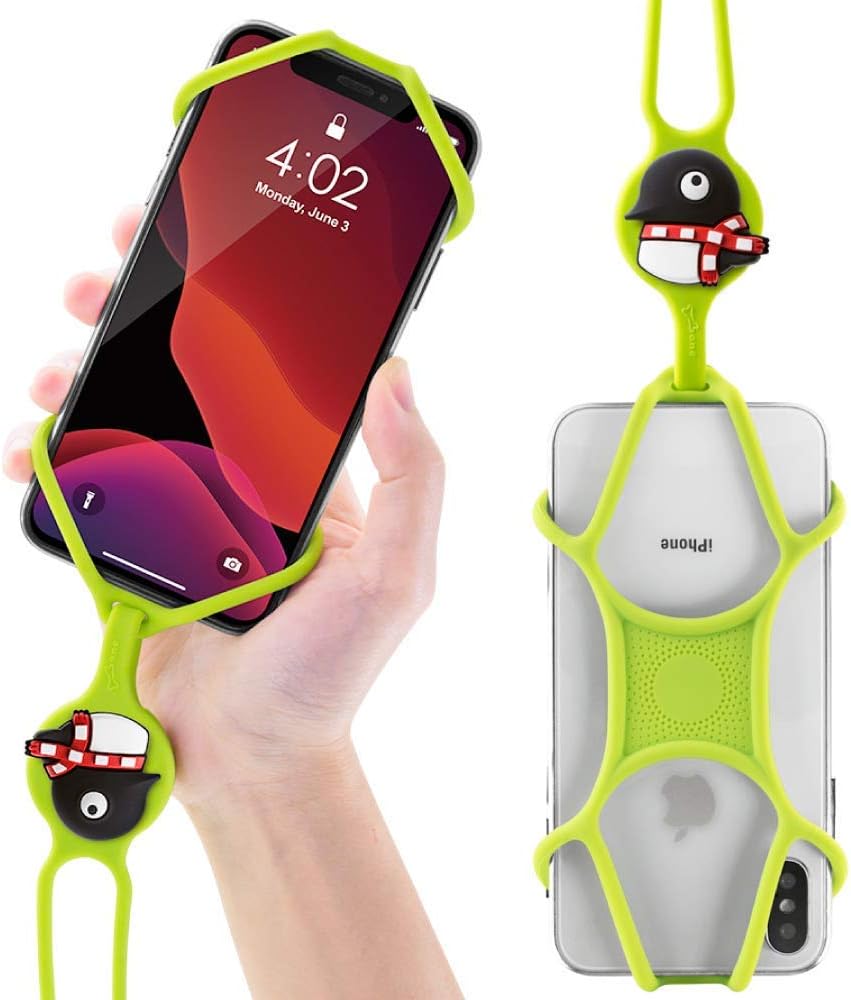 Amazon Co Jp Bone Lanyard Phonetie キャラクター ネックストラップ スマホ ストラップ 携帯 全シリコン製 大画面スマホ最適 安全装置付き 落下防止 4 6 7インチのスマホに対応 長さ調節可能 まるペンギン 家電 カメラ