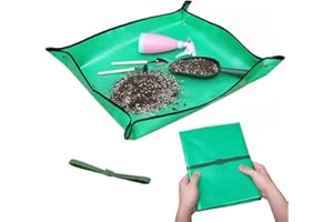 OULLYY Large 39.5"X31.5" Repotting Mat for Indoor Plant Transplanting Mess Control, Thickened Waterproof Tray Foldable Succul