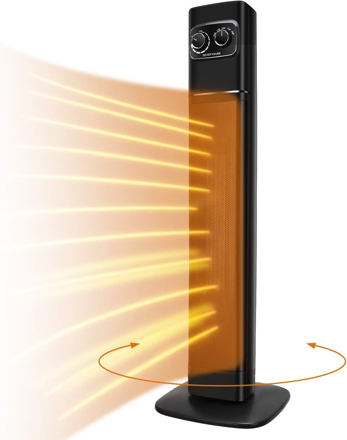 Stand Heizlüfter Keramik Heizgerät 2200w / 1300w Automatischer Oszillation Heizstrahler, Turmraumheizung, 2 Modi 2 Stufen Warm, Thermostat, Überhitzungs und Umkippschutz Standheizstrahler Standgerät