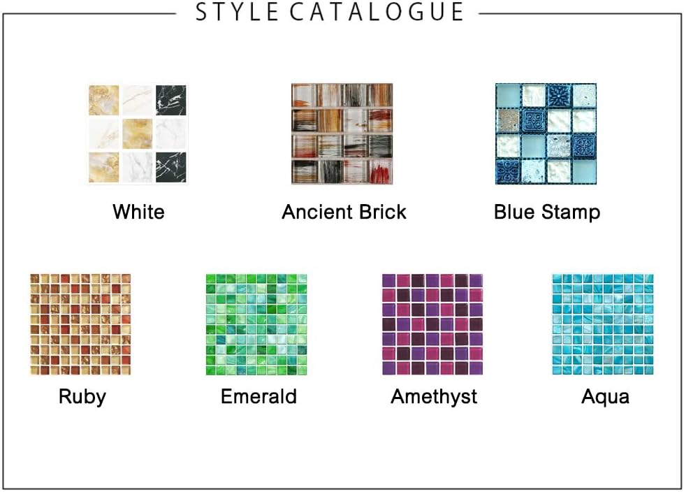 FBBULES 20PCS Mosaic Style Decorative Tile Stickers - Image 3