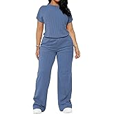 BXBY Two Piece Sets for Women Summer Pleated Ruffle Hem Sleeveless Top Wide Leg Pant Outfits Casual Vacation 2025 Tracksuit