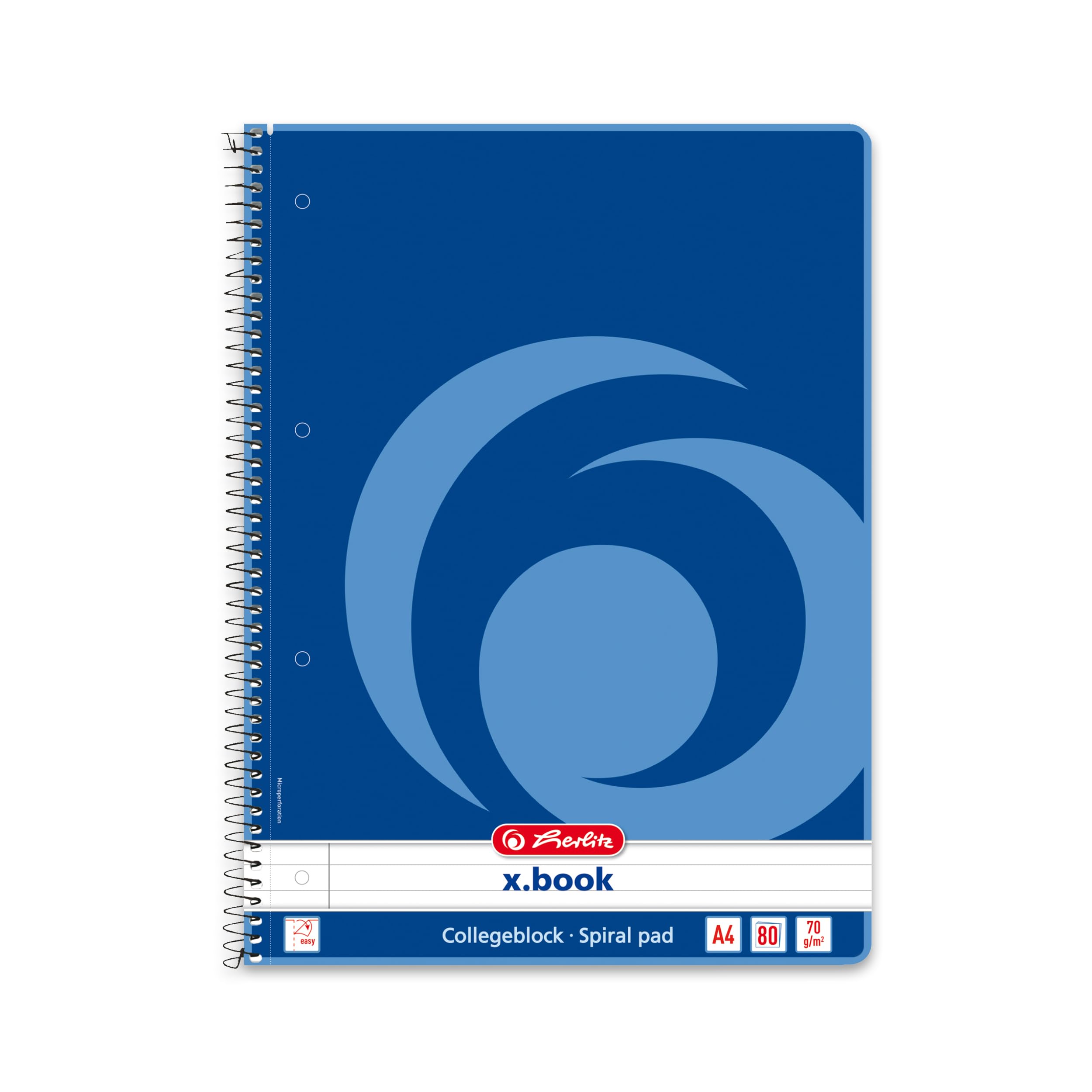 Herlitz A4 80feuilles 10834125 Notebook Notepad – Blue