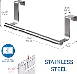 Tatkraft Horizon Over Door Towel Rail Holder Stainless Steel Kitchen Bathroom view 2