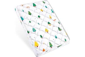 CEEKLIYBEAR Pack and Play Mattress - 38" x 26"- Premium Cotton Fabric Playpen Mattresses, Safety Reinforced Play Yard Mattress - Fits for Graco & Baby Trend & Pamo Babe Playard, Firm Support and Comfort Foam