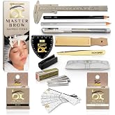 BROWSXPERT Master Brow Mapping Kit &ndash; 1 Caliper, 2 Pre-Inked Threads (Black &amp; White), 2 Pencils (Black &amp; White), 1 Marker, 2 Sharpeners, 10 Stencils, 10 Sticky Rulers, 1 Balancing Ruler &amp; 1 Tweezers