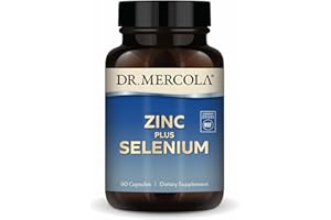 Dr. Mercola Zinc Plus Selenium - Mineral Blend Supplement - for Immune, Brain & Respiratory Support - Contains Zinc Glycinate Chelate & Copper - GMO-Free & Gluten-Free - 90 Capsules (90 Servings)