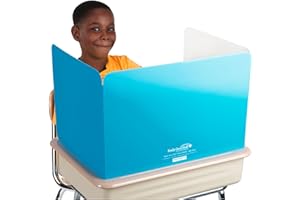 Really Good Stuff Large Privacy Shield, Set of 12, Turquoise Glossy. Reduces Distractions, Help Focus and Keep Eyes from Wandering