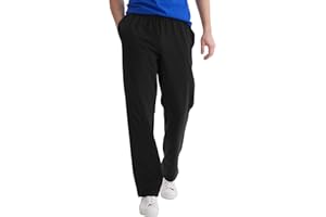 Hanes Men's Essentials Jersey Sweatpants, Cotton Lounge Pants with Pockets for Men, 32” Inseam