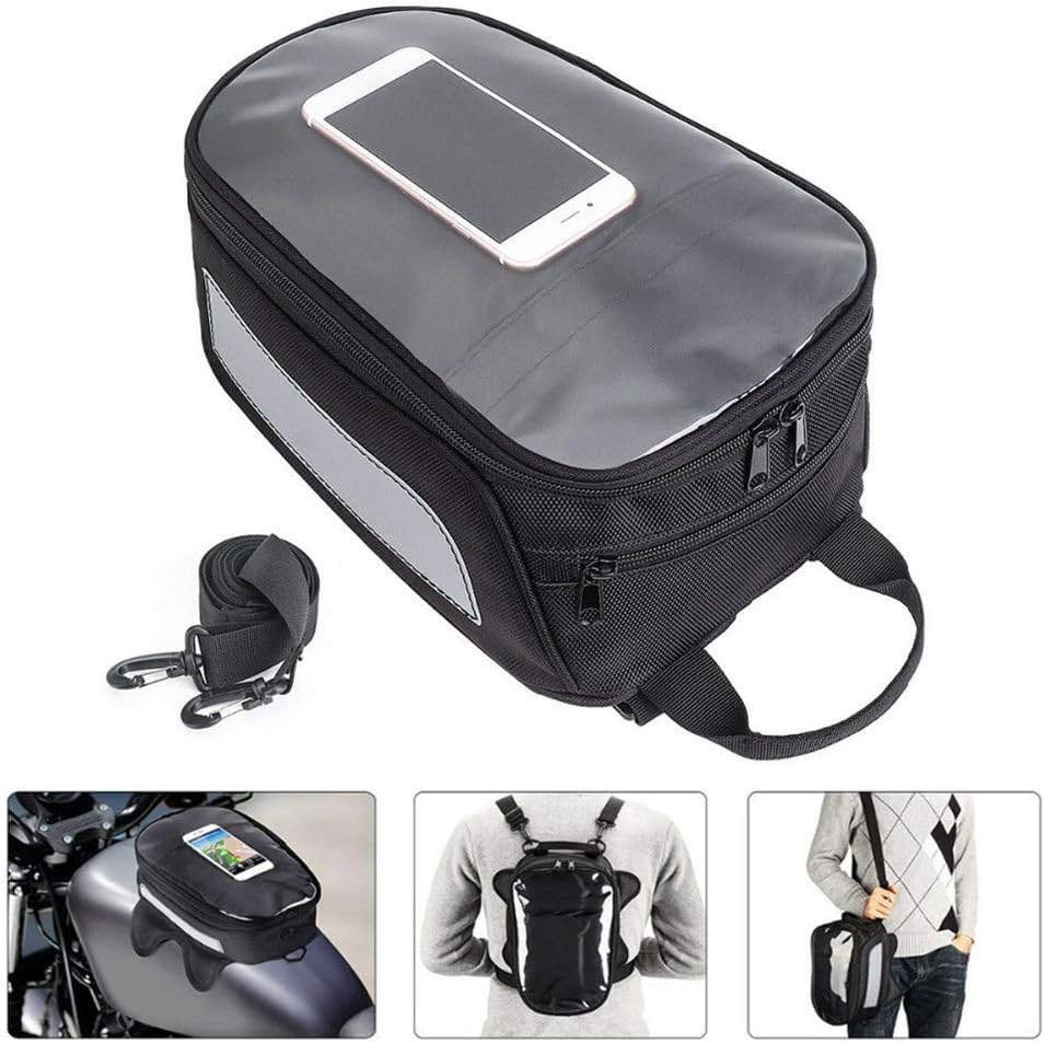 lymty Motorcycle Tank Bag, Universal Oil Fuel Tank Bag with Strong Magnetism Motorbike Riding Waterproof Bag