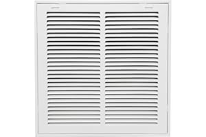 Howeall 14"W x 14"H [Duct Opening Size] Steel Return Air Filter Grille - Removable Face/Door for 1 inch Filters -HVAC Vent Cover Grill - White [Outer Dimensions: 16 5/8"W X 16 5/8"H]