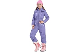 Snow Suits for Kids Girls Winter Warm Ski Jumpsuits Teen Waterproof Windproof Snowsuit Thick Hood Outdoor Romper