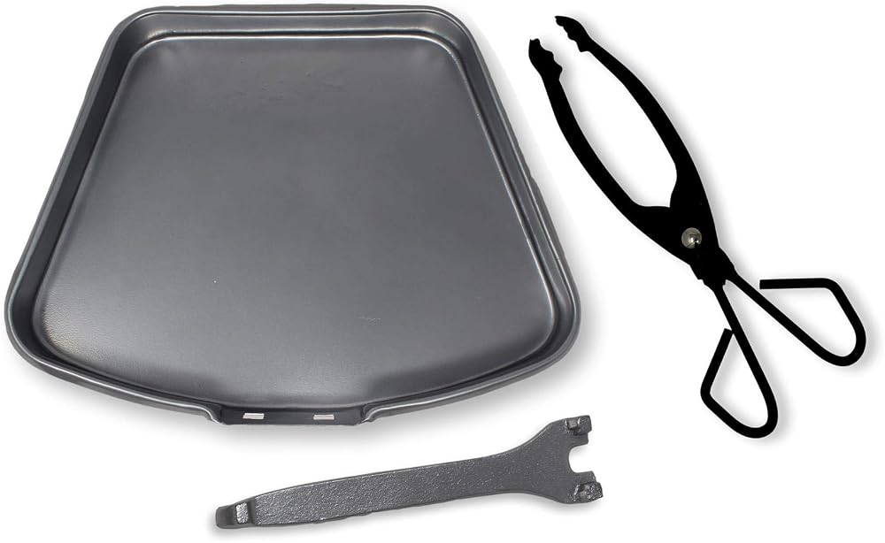 Thorness Large Silver Ash Pan with Detachable Handle & Tongs