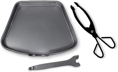 Thorness Large Silver Ash Pan with Detachable Handle & Tongs