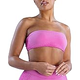 ABOCIW Women’s Padded Bandeau Sports Bra Bralette Tube Top Seamless Ignite Yoga Workout Gym Bra