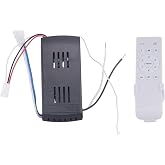 Universal Ceiling Fan Remote Control Kit 40W 6-Speed Timing Function Replacement Remote for 24V DC Ceiling Fans &amp; Lights
