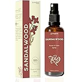 Sandalwood Room, Linen & Pillow Spray by Aromafume | 100ml/3.38 fl oz | with Pure Sandalwood Essential Oil | Aromatherapy Spray for Relaxation, Sleep & Stress Relief | Mist for Bedding, Fabrics