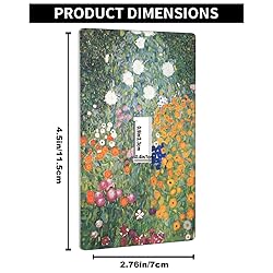 Pznen Flower Garden Single Toggle Light Switch